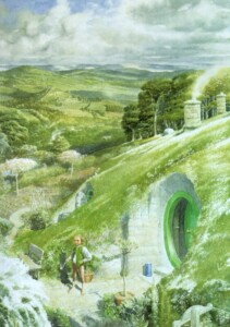 one morning long ago Bilbo was standing at his door © Alan Lee