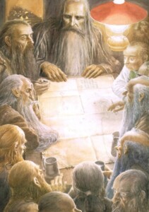 On the table he spread a peace of parchment © Alan Lee