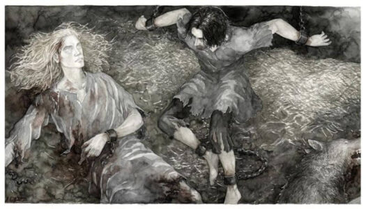 The death of Finrod Felagund The death of Finrod Felagund © Anke Eißmann