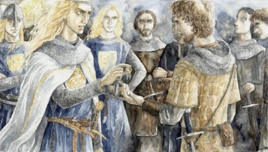 The oath of Finrod to Barahir The oath of Finrod to Barahir © Anke Eißmann