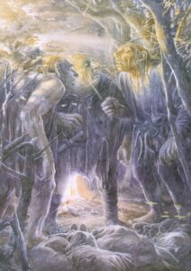 Bert, Bill and Tom the Trolls © Alan Lee