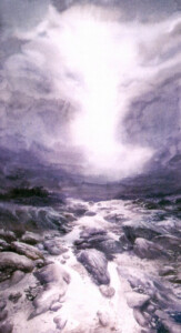 Mist on the road to Isengard © Alan Lee