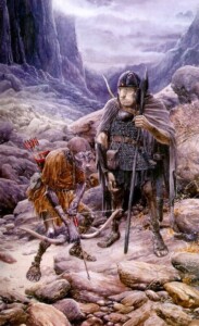 The Tracking Orc and the Fighting Orc in Gorgoroth © Alan Lee