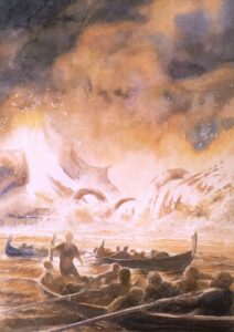 Full on the town he fell © Alan Lee