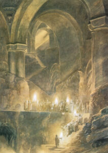 They buried Thorin deep beneath the Mountain © Alan Lee