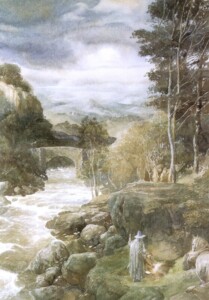 They came to the river that marked the borderland of the Wild © Alan Lee