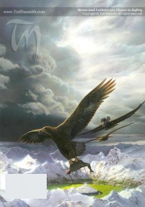 Beren and Luthien are Flown to Safety © Ted Nasmith