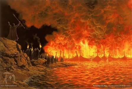 Burning Ships © Ted Nasmith