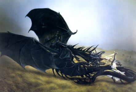 Eowyn and the Nazgul Eowyn and the Nazgul © John Howe