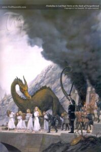 Finduilas is Led Past Turin at Nargothrond Finduilas is Led Past Turin at Nargothrond © Ted Nasmith