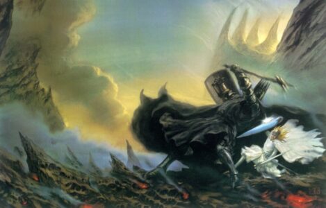 Fingolfins Challenge to Morgoth Fingolfins Challenge to Morgoth © John Howe