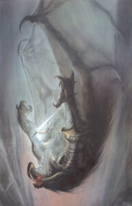 Gandalf falls with the Balrog Gandalf falls with the Balrog © John Howe