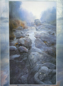 Gollum flees the Elves of Mirkwood Gollum flees the Elves of Mirkwood © John Howe