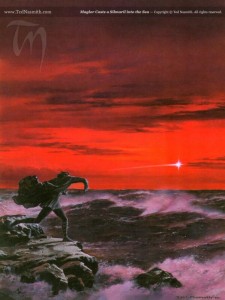 Maglor Casts a Silmaril into the Sea © Ted Nasmith