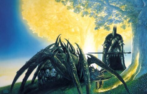 Melkor and Ungolianted before The Two Trees Melkor and Ungolianted before The Two Trees © John Howe