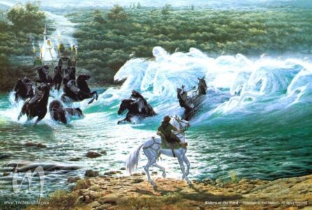 Riders at The Ford © Ted Nasmith