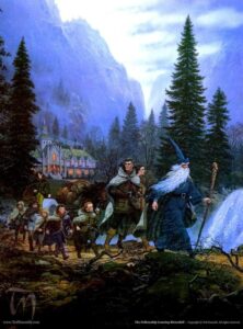 The Fellowship Leaving Rivendell © Ted Nasmith