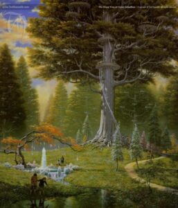 The Great Tree at Caras Galadhon © Ted Nasmith