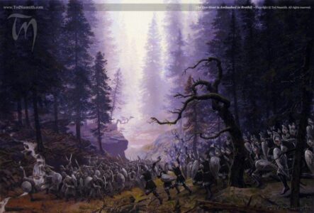 The Orc-Host is Ambushed in Brethil © Ted Nasmith