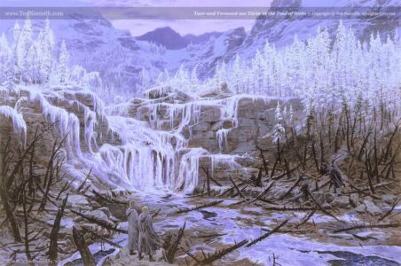 Tuor and Veronwë see Turin at the Pool of Ivrin © Ted Nasmith