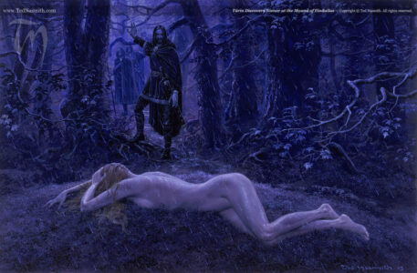 Turin Discovers Nienor at the Mound of Finduilas © Ted Nasmith